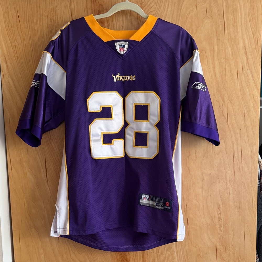 NFL Purple and White #28 Minnesota Vikings Jersey
